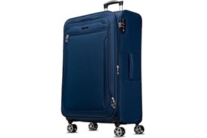 Cocoono Monterrey 360° Drehbarer Koffer - TSA-Zahlenschloss, Teleskopgestänge, RV-Dehnfalte, 8 Rollen, Adressfeld (blau, XL)