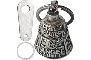 YAOYYG Campana Moto Amuleto, Guardian Bell Para Motocicleta Con Llavero, Amuleto De Protección Y Buena Suerte, Para Motocicletas, Bicicletas, Coches