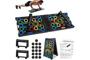 OGRMAR 24-In-1 Push Up Board, Multifunctional Press Up Board, Portable Foldable Fitness Push Up Board, Burn Fat Workout Equipment for Muscle for Upper Body Strength Training - Shoulders Chest Back & Triceps