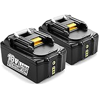 [2 Stück] Energup 18V 5000mAh Li-ion Ersatz Akku für Makita BL1850B BL1830 BL1840 BL1850 BL1860 BL1815 BL1820 BL1845…