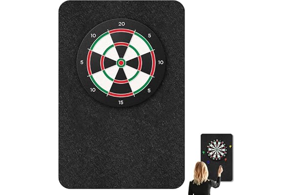 Dartboard väggskydd, 900 x 600 x 12 mm självhäftande darttavlor inramning, dartboard baksida – skarvad kant för väggskydd, korkbaksida dart väggskydd skydd skydd darttavla vägg