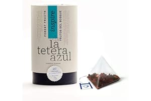 LATETERAZUL LA TETERA AZUL Infusión De Frutos Del Bosque Premium. Hibisco, Uva, Arándano, Grosella Negra Y Saúco. Frutos Del Bosque Y Frutos Rojos. Bote De 20 Pirámides.