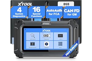 XTOOL D5S OBD2 Scanner, 2025 Car Diagnostic Tool for 4 Systems Engine/ABS/SRS/Transmission, 16 Resets on Oil/Brake/SAS/BMS/ABS/DPF/TPMS/Throttle, Full OBD2 Functions, FCA/CAN FD, Lifetime Free Update