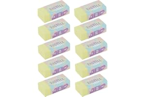 KUM AZ5091016-GE – suddgummi, pastellgul, 10 stycken, PVC fritt radergummi