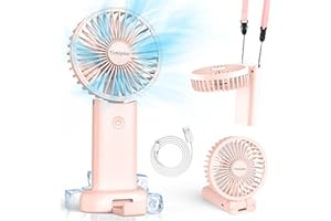 Timiyou Ventilatore Portatile, Piccolo Ventilatore Tascabile Con 3 Livelli Di Velocità Brezza Forte Ventilatore Da Tavolo Silenzioso Per Viaggio/Trucco/Campeggio/Esterni/Interni/Spostamenti/Ufficio