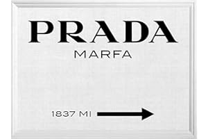 ^RTERBY'S Poster Marfa con Cornice - Orizzontale - varie dimensioni vari colori Made in Italy - riferimento all’opera d’arte di critica al consumismo di Marfa (Texas) (Tela Con Cornice Decorativa Bianca, 30X40)