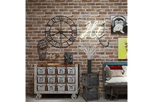 Okydoky 44x300cm BRAUN Stein Mauer Selbstklebende Tapete, Ziegelstein Backstein, Möbelaufkleber Wandsticker, Steintapete Vinyl Für Foli, Geeignet für Wohnzimmer, Küche, Schlafzimmer,QZ-BN-3