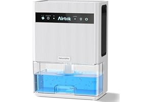 Airtok Deshumidificador, 3000ML Deshumidificadores de Humedad, Deshumidificador eléctrico silencioso, 350 sq.ft, Temporizador, Apaga Automáticamente, Desescarche Automático,7 Colores Luz