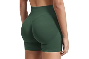 ZAAYO Damen Sport Shorts Hidden Scrunch Workout Auswirkungen Short 4.5 "Scrunch Butt Lifting Gym Short Nahtlose Booty Biker Shorts