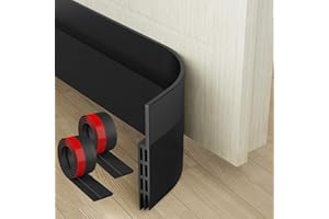 Boudin de Porte Isolant, MARICATO 200 cm X 5 cm Bas de Porte Isolant, Joint de Porte D'entrée Idéal Pour Thermique, Coupe-Vent, Insionorisant et Imperméable (Noir)