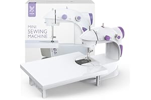 KPCB Mini Macchina da Cucire Portatile e Versatile con Ampio Tavolo da Cucito, Facile da Usare e Pratica (Istruzioni in Itali