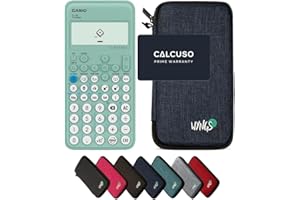 Casio fx-92 Collège avec Housse de Protection WYNGS Incluse Bleu - Calculatrice Scientifique - Pack de Base
