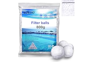 VAZILLIO Pool Filterbälle Entspricht 30 kg Filtersand 800g Extra langlebige Filter Balls für Pool Sandfilter, Schwimmbad, Filterpumpe，Sandfilteranlage (800, Gramm)