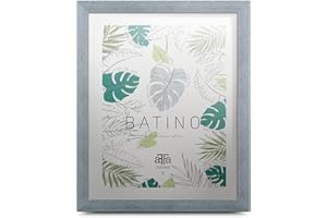 aFFa frames, Batino, Cadre photo en bois, Light, Rectangle, avec façade en verre acrylique, dos HDF, Silver, 40x60 cm