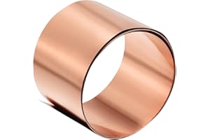 sourcing map Rouleau Feuille Cuivre Plaque Bobine Métal 1000mm x 50mm x 0.1mm