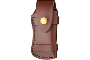 Omesio étui à Couteaux pour Ceinture en Cuir véritable Transversale Verticale Porter étui à Couteaux sans Couteau étui à Couteaux pour Couteau Pliant Petit Couteau de Poche