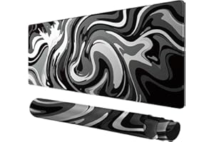 Rcege Duża podkładka pod mysz na biurko, gamingowa podkładka pod mysz z antypoślizgową podstawą, zszyte krawędzie, podkładka na biurko pod klawiaturę i mysz