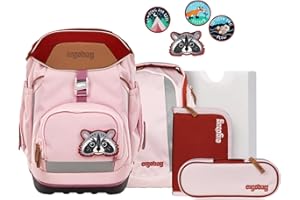 ergobag Pack Set ergonomischer Schulrucksack flexibel 6-teilig Set 1. Klasse Grundschule für Mädchen und Jungen