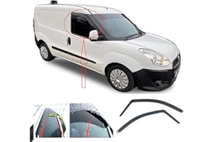 AC WOW 2 deflectores de Viento para Fiat Doblo Work Up Pratico Opel Vauxhall Combo 2010-presente Ajuste Interior protección Sol Lluvia Nieve Viento