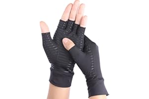XWCHASA Gants de Compression en Cuivre Infusé, Gants de Compression Arthritique, Unisexe pour Arthrite, Tendinite, Soulagement de la douleur RSI, Syndrome du Canal Carpien (M)
