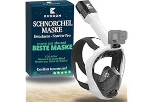 ‎KHROOM Khroom Schnorchelmaske Erwachsene Vollmaske | In Höhle der Löwen vorgestellt | Unsere Beste CO2 sichere Tauchermaske Seaview Pro zum Schnorcheln | Vollgesichtsmaske Schnorchelmaske