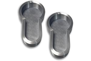 DECORALIN Lock Draught Excluder Keyhole Cover Push Fit Cap, Keep Draught and Cold Out, Easy to Install Pack of 2 (Silver)