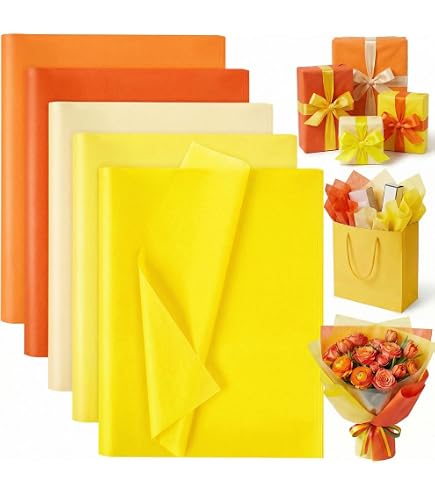 120 Feuilles Papier De Soie 50x70cm - 12 Couleurs - 17g/m² - Grand Format Pour Emballage Cadeaux Et Loisirs Créatifs