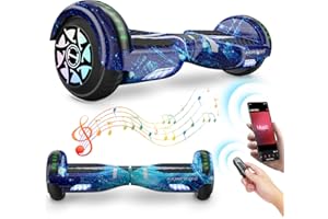 ‎ISINWHEEL Hoverboard für Kinder - Hoverboard mit Bluetooth Lautsprecher, 6,5 Zoll Self Balance Scooter, buntes Schweberoller-Brett, Doppelmotor, Fahrlicht Blinkendes LED Rad, Geschenke für Jugendliche