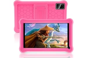 SANNUO Tablette Enfants 7 Pouces Android 13 Tablette avec GMS Certified, 8Go RAM 64Go ROM(TF 128Go), Contrôle Parental, Affichage HD, Bluetooth, WiFi, Tablette Éducative avec Kid-Proof Étui (Rose)