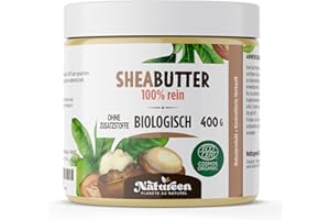 PLANÈTE AU NATUREL SheaButter Biologisch 400 g - Karité Butter - 100% Rein -100% Natürlich - Unraffiniert - Vegan - alle Hauttypen, Natürliche Körperbutter - Gesicht, Lippen, Haare - Pflegt, Schützt, Befeuchtet