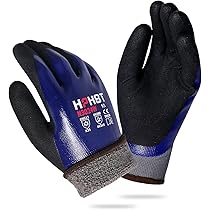 HPHST Guanti da lavoro invernali, impermeabili, termici, invernali, caldi, guanti da montaggio, guanti da lavoro invernali, da lavoro, a doppio strato, in nylon, guanti isolati (Small