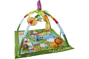 Fisher-Price Palestrina Neonato del Tucano, Palestrina con Luci, Musica e Personaggi, Ripiegabile, Tappetino Lavabile in Lavatrice, Regalo Bambini 0+ Mesi, Esclusivo Amazon, GXC35