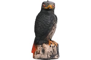 MacroHu 1x Águila de plástico Estatua Águila Halcón Águila de Jardín Ahuyentador de Pajaros Espantapajaros Esculturas de Pájaro Paloma Control plagas de jardín Adorno Jardín Repelente de pájaros