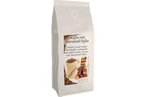 Aromatiserat kaffe – hel böna – färskt rostat av oss (karamell, 500 gram)