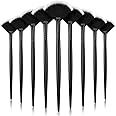 9 Pieces Facial Fan Mask Brushes, Soft Facial Applicator Brushes Tools for Peel Glycolic Makeup for Mud Cream(Black with White)