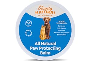 SIMPLYNATURAL NATURAL PET FOOD Cat & Dog Paw Balm, 100% Organic Dog Nose Balm, Paw Butter for Dogs, Dog Nose and Paw Balm for Dogs, Paw Cream, Paw Wax, Dog Paw Balm for Dogs Pads, Sore Paws & Winter w/ Paw-Shield Complex