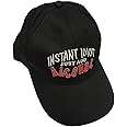HDUK Mens Accessories Adults Novelty Instant Idiot Just Add Alcohol Slogan Baseball Cap/One Size Adjustable Black