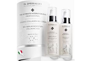 DR. DERMALUCI LAB Regalos Originales para Mujer | Set de Regalo Cuidado Facial BIO | Crema Hidratante Colágeno Retinol Vitamina C+E+Serum Ácido Hialurónico/Baba de Caracol Antiarrugas Piel Sensible (Crema + Serum)