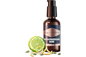 Gillette King C. Sérum Epaississant Pour Hommes, Soin Et Entretien De La Barbe Longue Ou Courte, Produit Avec Huile D’Argan Et Parfum Signature, Barbe Plus Fournie En 14 Jours, 50ml