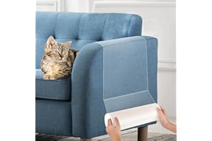 GIAPINST Protecteur Canape Griffe Chat 30cm x 5m Sticker Transparent Autocollant avec 30 Vis Protection Anti-Griffures pour Canapé Porte Table Meubles (30cmx5m)