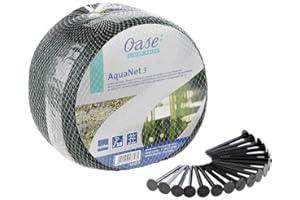 Oase 53753 Aquanet Teichnetz 3 - schützt Teiche vor Blättern und Laub, Verwendung als Vogelschutznetz an Bäumen und Sträuchern, Teichgröße bis max. 6 x 10 m, Grün