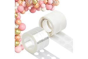 LDYLLICSTYLE Autocollants Pour Ballons,Ruban Adhésif Pour Ballons,Points Adhésifs Double Face,Ruban Ballon，Kit Arche Ballon Anniversaire,Support Ballon,Bande Arche Ballon,Autocollant Ballon Anniversaire,2+2