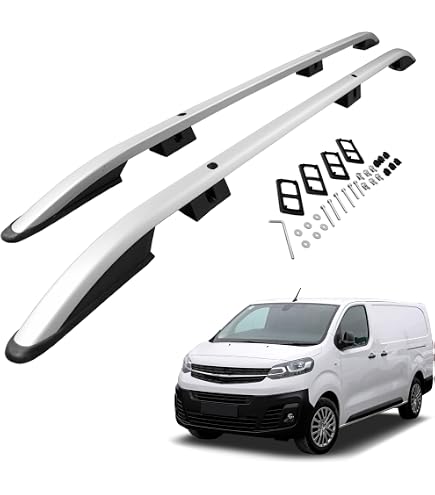 Barres De Toit Aluminium Pour Citroën Jumpy L3 XL Long 2016+ - Port 75kg - Pour Coffre, Porte-Vélos