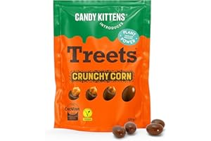 Candy Kittens Crunchy Treets Vegan Chocolate, Crunchy Corn (120g, Pack of 1) – Crunchy Plant-Based Snack, Ideal Chocolates Gift Box, Delicious Vegan Gift Set Made with Cocoa-Free Choviva Shell