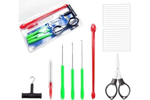 DRCHOER Baiting Needle for Carp Bait Rig: 8-in-1 Hair Rig Making Tool Kit Carp Fishing Equipment