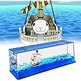 Ycaaeo Cruise Ship Fluid Drift Bottle "Going Merry" Ship Fluid Drift Bottle, Unsinkable Boat in a Box, Pirate Ship Decoration, One Ship for Home, Car, Showcases, Table Decoration