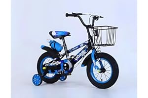 Touch of Venetian 12" 14" 16" Boys Children Bike with Stabilisers Wheels Kids Bike for Ages 3-9 Years Old Blue