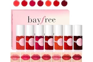 bayfree 7PCS Lip Tint Stain Set, Tinta Labbra Lunga Durata, Impermeabile, Non Appiccicosa, Resistente allo Sbavamento, No-Transfer, Finitura Opaca (Fruit Land)