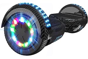 FUNDOT Hoverboards,Hoverboards for kids,Self balancing scooter 6.5 inch,Hoverboards with beautiful LED lights,Hoverboards with Bluetooth speaker,Gift for Children