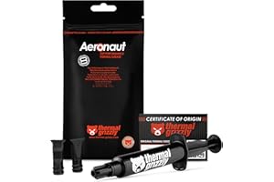 Thermal Grizzly - Aeronaut - 7.8 Gram/3 ml - High Performance Thermal Paste - Ideal Entry Level Thermal Grease - Compatible with Most Cooling Solutions CPU/GPU/PS4/PS5/Xbox